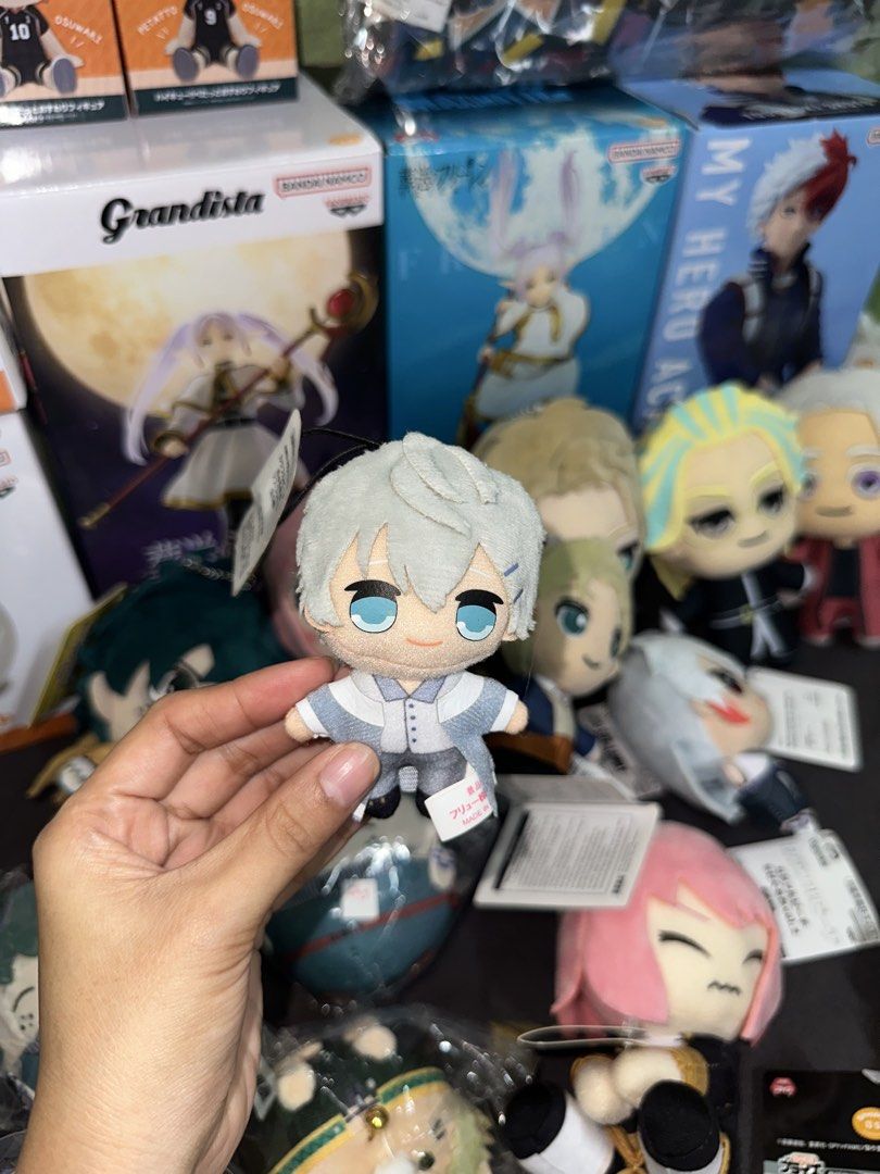 Anime Plush Doll White Hair Character (Category: Plushies & Soft Toys) located in Manila. Submitted by shyshy.paris99 (Listing ID 1470554377, Image 1). Description: - Character: Anime plush mascot with spiky white hair and striking blue eyes - Outfit: Grey and white top with black pants - Condition: Brand new with tag attached on the foot - Quality: Clear and detailed face embroidery - Perfect for: Anime fans and plush collectors - Status: Grab i