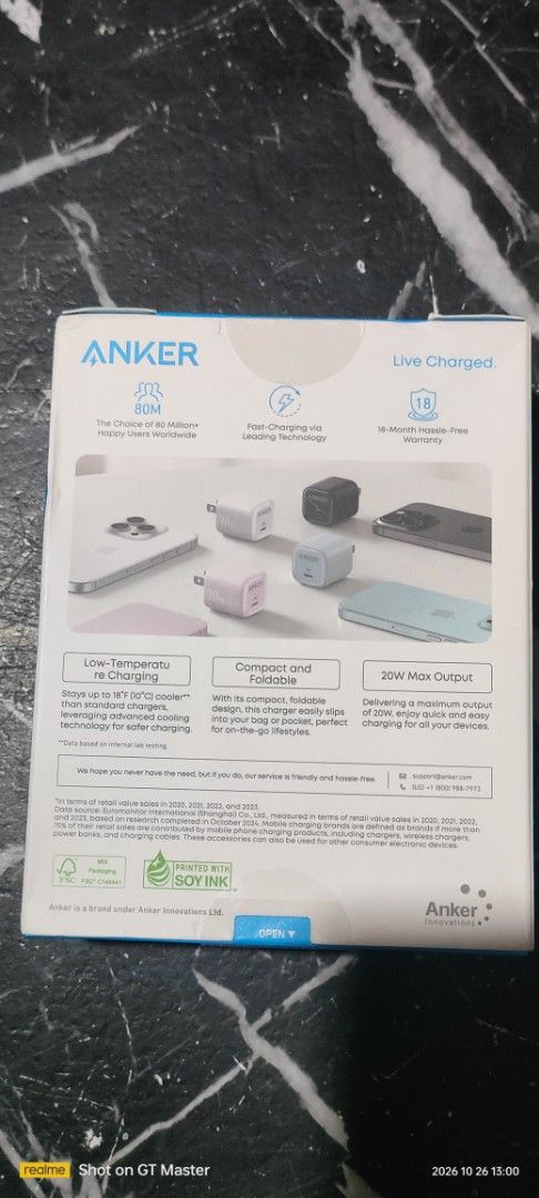 Anker zolo 20w charger blue (Category: Chargers & Cables) located in Manila. Submitted by mateobelen2319 (Listing ID 1470503355, Image 2). Description: Fs: Anker zolo 20w charger Brandnew Sealed Color:blue mit up pick up or lalamove sa malau tondo manila location pm sa interested.tia.