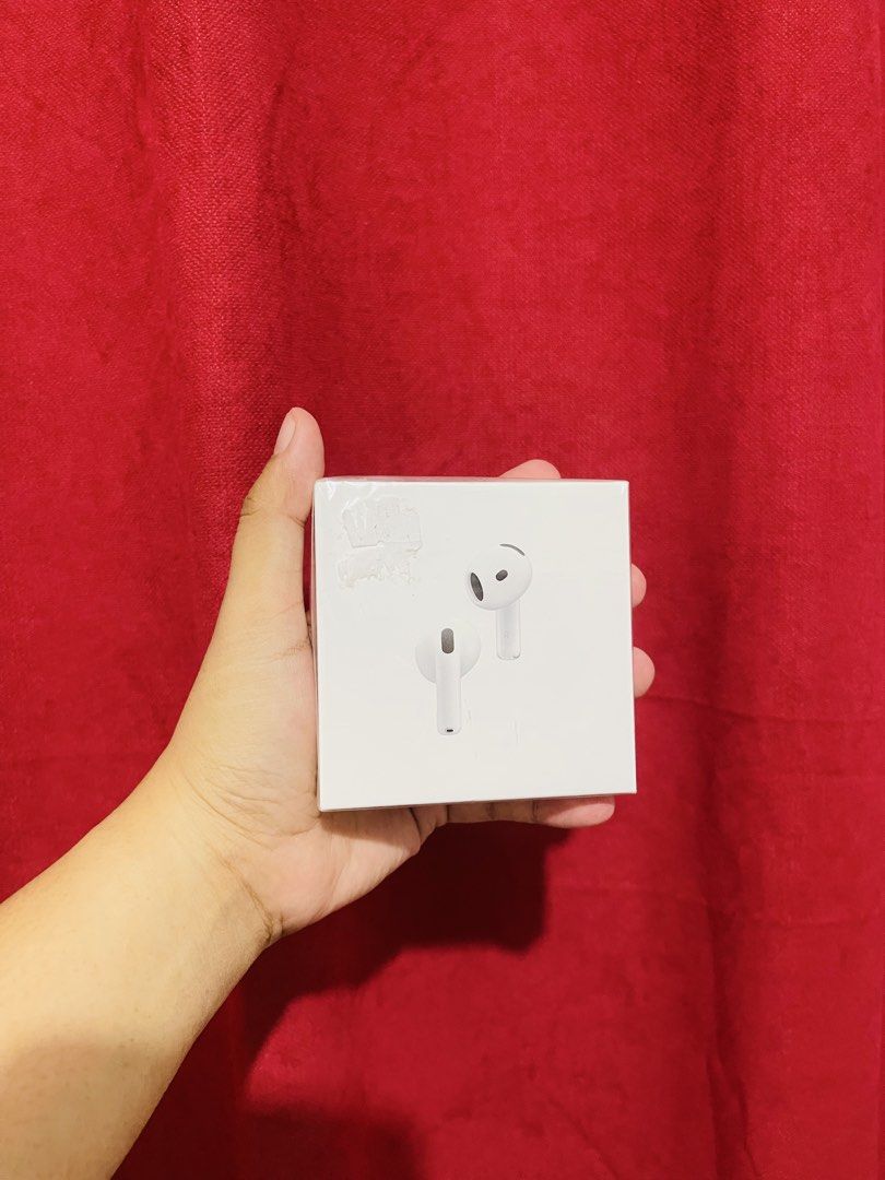 Apple AirPods 4 with Active Noise Cancellation (Category: Earphones) located in Muntinlupa City. Submitted by maaarjj (Listing ID 1470449120, Image 1). Description: - Brand new & 100% sealed in original box - Features Active Noise Cancellation (ANC) - Versatile charging: USB-C, Apple Watch, and Qi-certified chargers - Ready for shipping or meetup -with apple warranty .