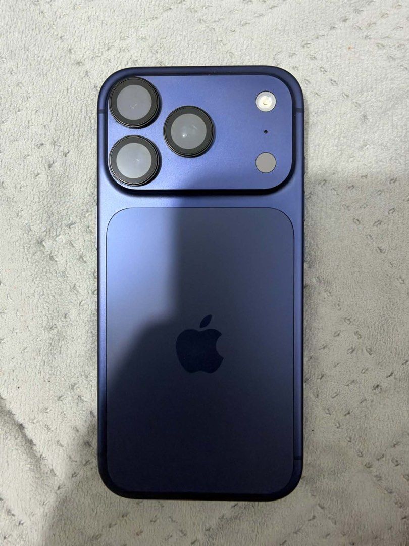 Apple iPhone 17 Pro Deep Blue (Category: iPhone 16 Series) located in Manila. Submitted by _iameros (Listing ID 1470516209, Image 1). Description: - Model: 17 pro 256gb Deep Blue - Condition: in good condition, with minimal scratches or dents kita naman sa pics - Features: Triple camera setup, Apple logo, clean ports, and responsive physical buttons - Performance: Works great - Reason for selling: already upgraded to 18 pro max.