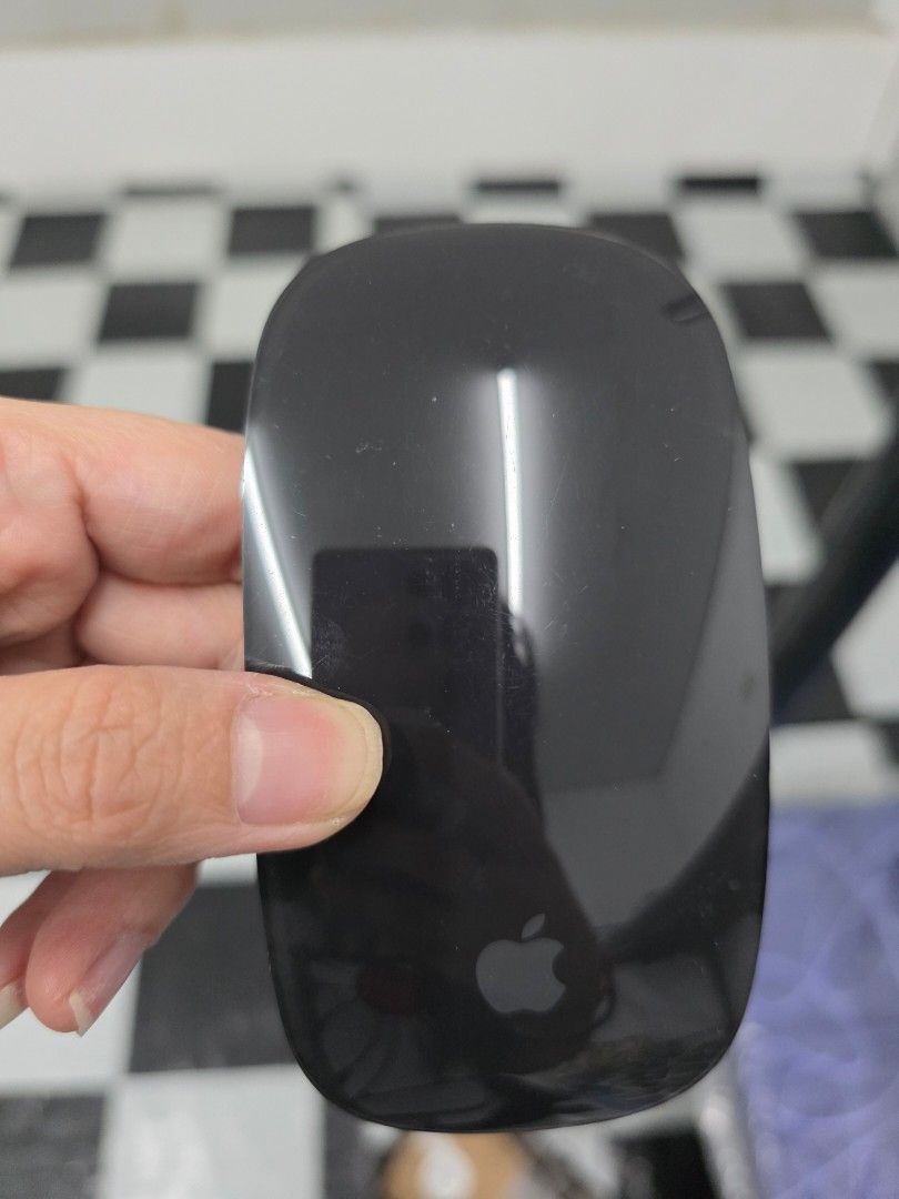Apple Magic Mouse Black/ Silver (Category: Mouse & Mousepads) located in Cavite. Submitted by daintybabeph (Listing ID 1470388801, Image 1). Description: Apple Magic Mouse Color: Black and Silver Designed by Apple in California, Assembled in China Inclusion: Mouse only (hindi na nagagamit).