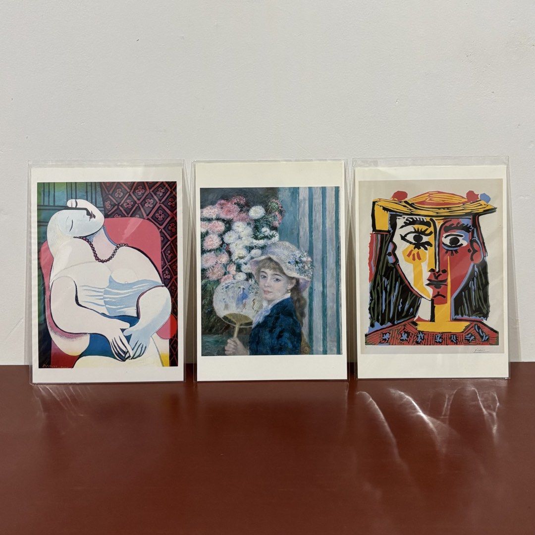 Art Post Cards (Category: Art & Prints) located in Cavite. Submitted by nanangonlineshop (Listing ID 1470489986, Image 1). Description: 📌 Art Post Cards ✅ Size: 4” x 6” 📌 “Woman with a Straw Hat” (Frauenbüste mit Hut/Buste de femme au chapeau) Art Postcard by Pablo Picasso, printed in Switzerland for Vontodel Art 🏷️ P100 📌 “Girl with a Fan” (French: Femme à l’éventail, c. 1879) Impressionist Art by Pierre-Auguste Renoir, housed in the Sterlin