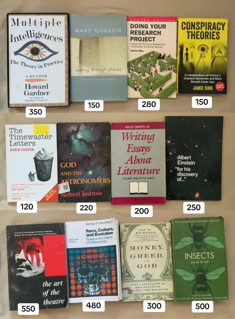 Assorted Academic and Fiction Books Collection (Category: Storybooks) located in Manila. Submitted by benjchpages (Listing ID 1470477411, Image 1). Description: - Genre: Education, literature, science, and poetry - Format: Paperback and hardcover editions available - Condition: Good reads, perfect for students and book collectors.