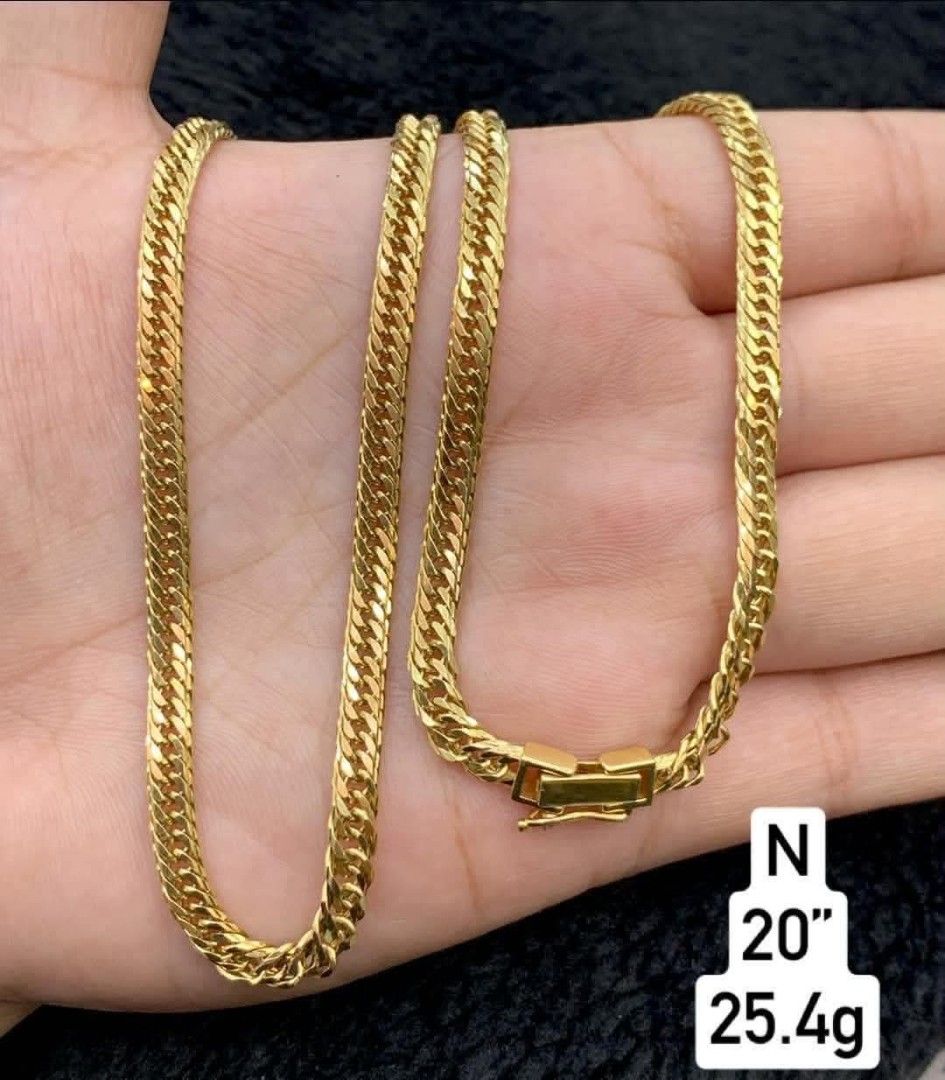 Assorted Gold and Silver Chains Necklaces Bracelets Heavyweight (Category: Necklaces) located in Manila. Submitted by trumpisthedevil (Listing ID 1470510955, Image 3). Description: K18 HK Gold 7k per gram binondo negotiable.