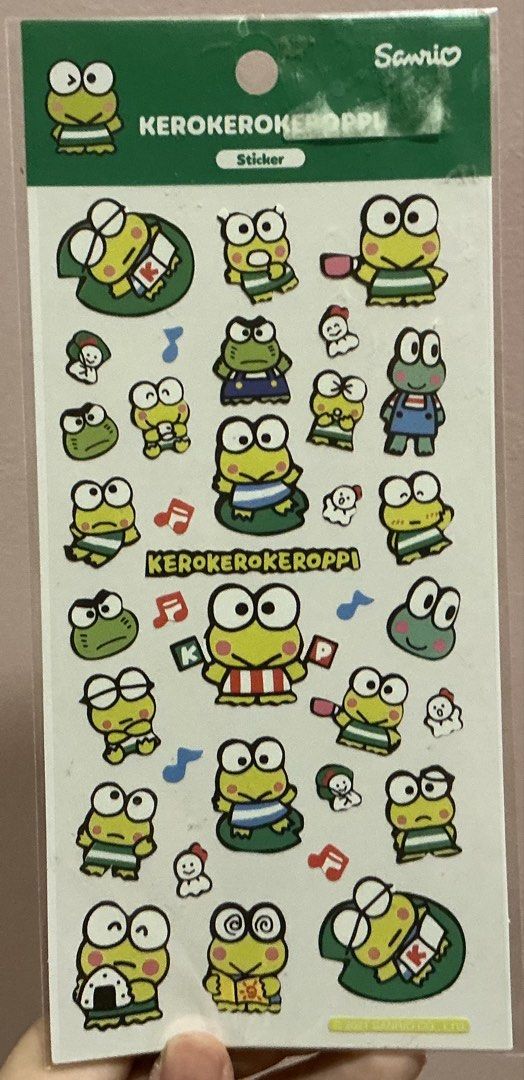 Sanrio Stickers (Category: Character Goods) located in Pasig City. Submitted by kgc1109 (Listing ID 1470451634, Image 2). Description: Minna no Tabo DIY stickers - 150 Kerokeroppi - 150 Hangyodon Index Note Pad - 200 Hangyodon DIY stickers - 150 gcash only.
