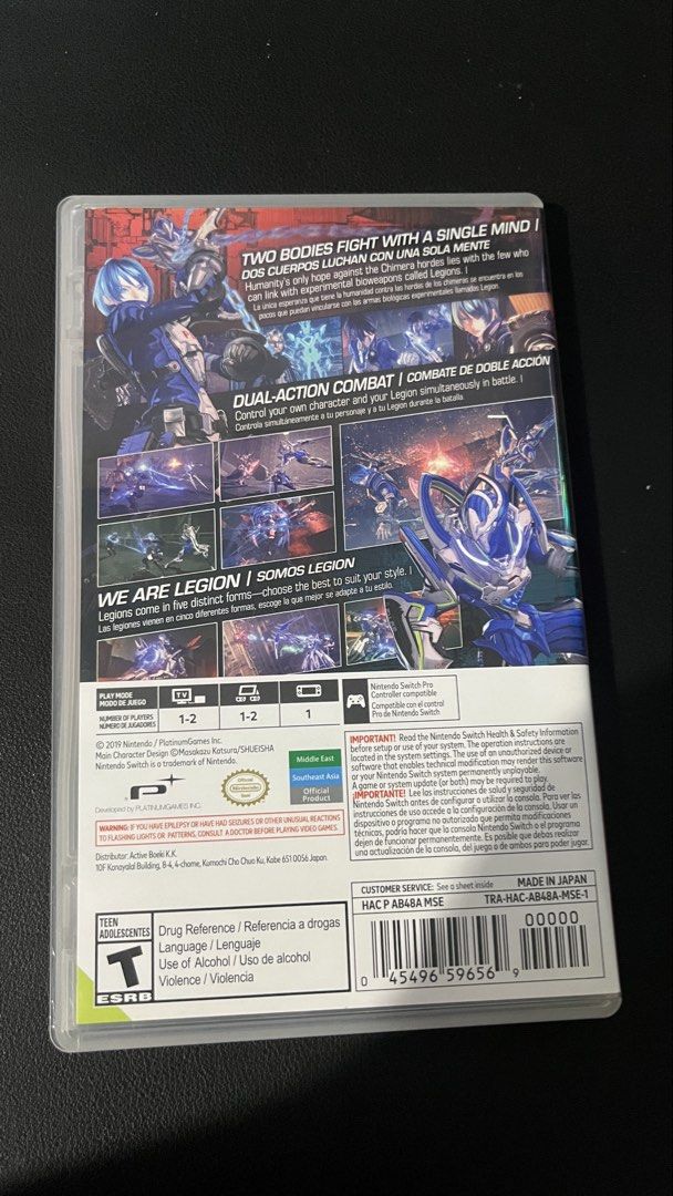 Astral Chain Nintendo Switch Physical Game (Category: Nintendo) located in Manila. Submitted by timocho (Listing ID 1470515968, Image 2). Description: Astral Chain for Nintendo Switch. Physical cartridge included in the original case. Action-adventure game developed by PlatinumGames. Case artwork and cartridge match cleanly. Ready to play..