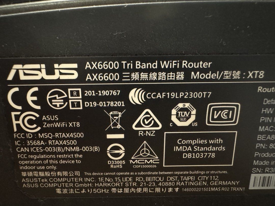Health Band Sticker ASUS ZenWiFi XT8 AX6600 Tri Band WiFi Router, Computers & Tech, Parts ...