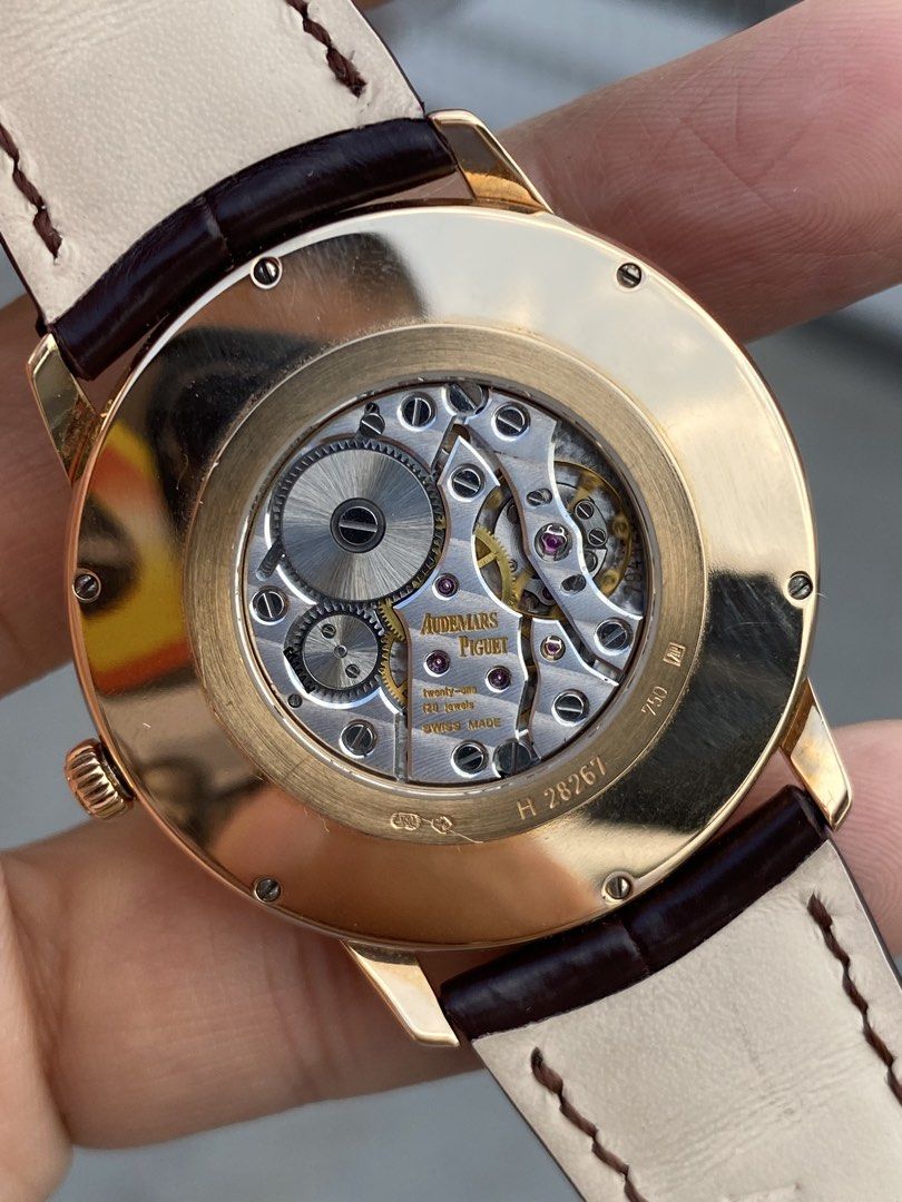 Audemars Piguet (Category: Luxury Watches) located in Manila. Submitted by drewsandel (Listing ID 1470386186, Image 3). Description: Audemars Piguet 15166OR Ultra rare model, only 1 in the market or PH Ultra thin 39mm great size for dress watch Solid rose/pink gold Factory diamond bezel Year 2011-2015 H series Good as new Watch only with authentication by R&R Patek pouch 880k 1.6m retail price..