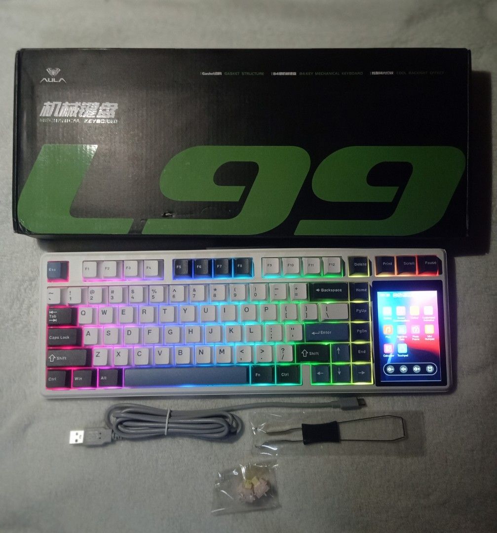 AULA L99 Mechanical Keyboard with Smart Screen (Category: Computer Keyboard) located in Pasay City. Submitted by jomel.jay.ariate (Listing ID 1470464521, Image 2). Description: You can also message me on Facebook: Jomel Jay Ariate Keyboard is Brand New PRICE IS FIXED Loc: PASAY CITY BUENDIA TAFT Test as much as you want on meetup or pickup Meetup at LRT or MRT Stations Also available for Pickup or Delivery Via lalamove, Grab, etc... Buyer Books a