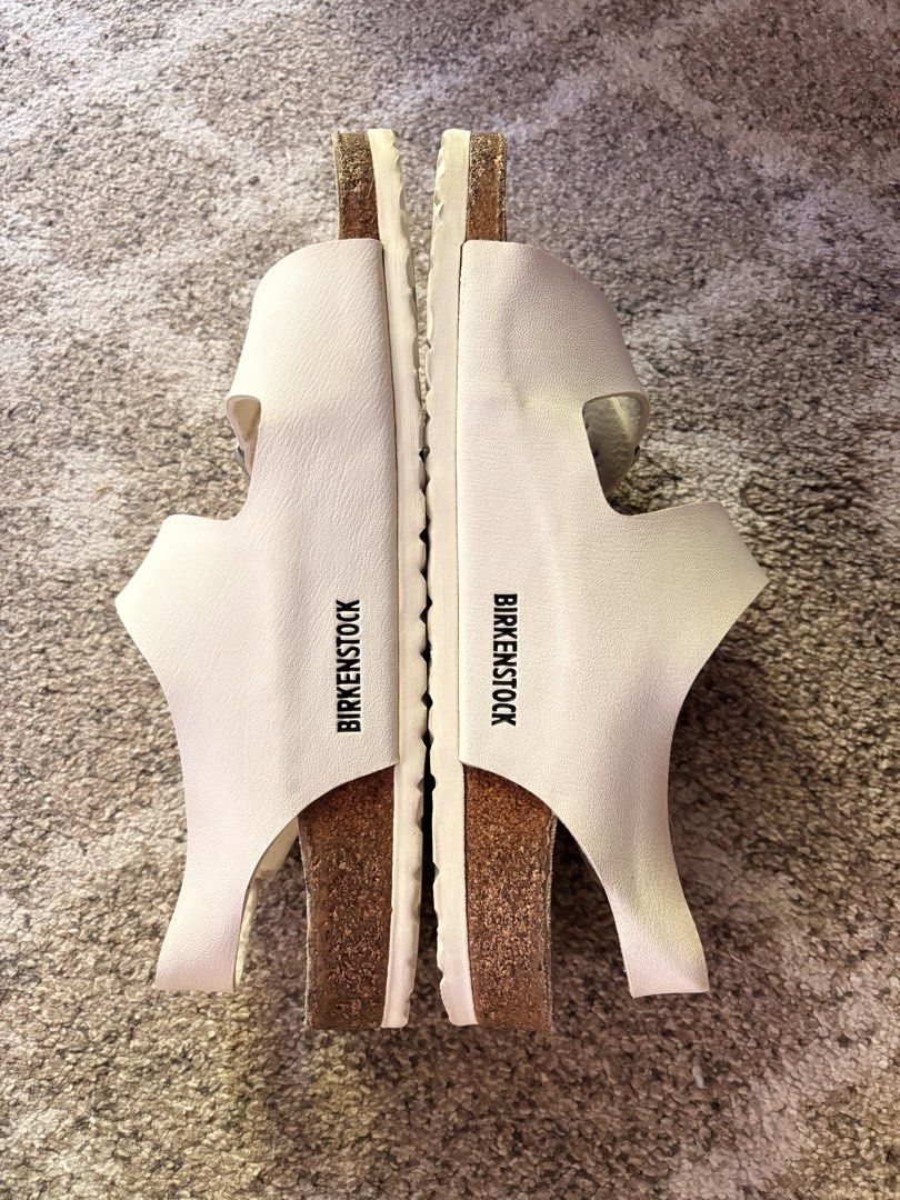 Auth Preloved Birkenstock Milano Sandals (Category: Slippers & Slides) located in Paranaque City. Submitted by silentstone.dolphin (Listing ID 1470557456, Image 3). Description: Color White.. Visible Print.. Size 44RF.. Clean & Ready to Wear👌 All time favorite🥳 Best Seller Colorway!✅ Super Gwapo in Actual😍.