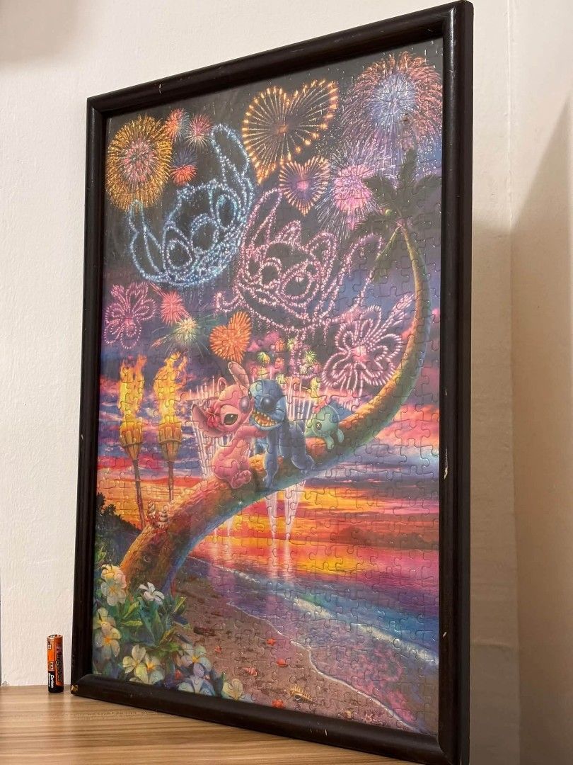 Authentic Disney Jigsaw Puzzle on frame - Lilo & Stitch (Category: Vintage Collectibles) located in Cavite. Submitted by l1ttlelulu (Listing ID 1470488008, Image 2). Description: Sourced from Japan. Pre-loved. Branded and authentic Disney merch..