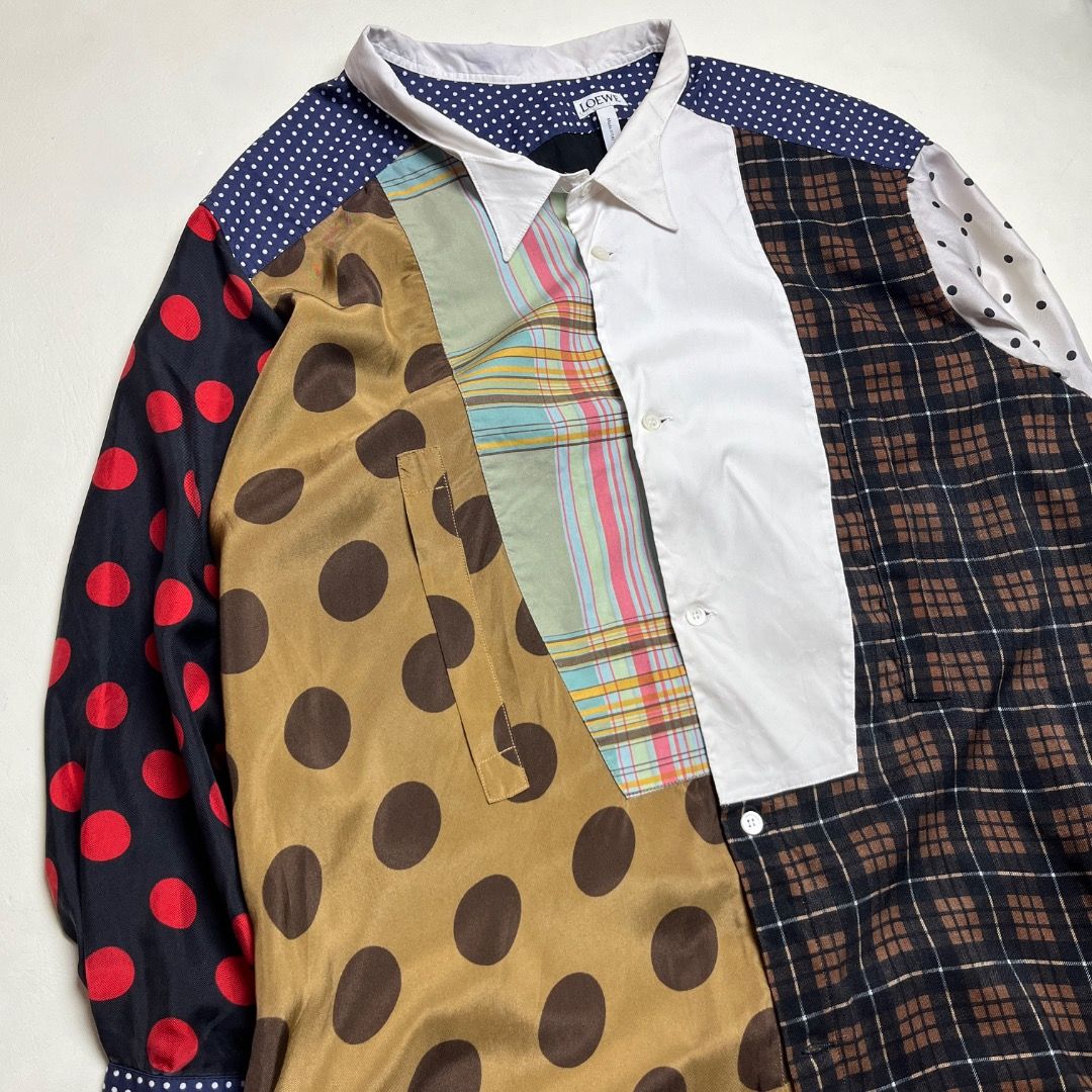 Authentic Loewe Patchwork Runway Button-up Dress (Category: Dresses) located in Caloocan City. Submitted by achilles_grails (Listing ID 1470461390, Image 2). Description: - Brand: Authentic Loewe - Style: Patchwork Runway Button-up Dress - Origin: Made in Italy - Design: Unique mix of patterns including polka dots, plaid, and stripes - Condition: Excellent, high-end runway piece - Ideal for: Fashion-forward styling and collectors.