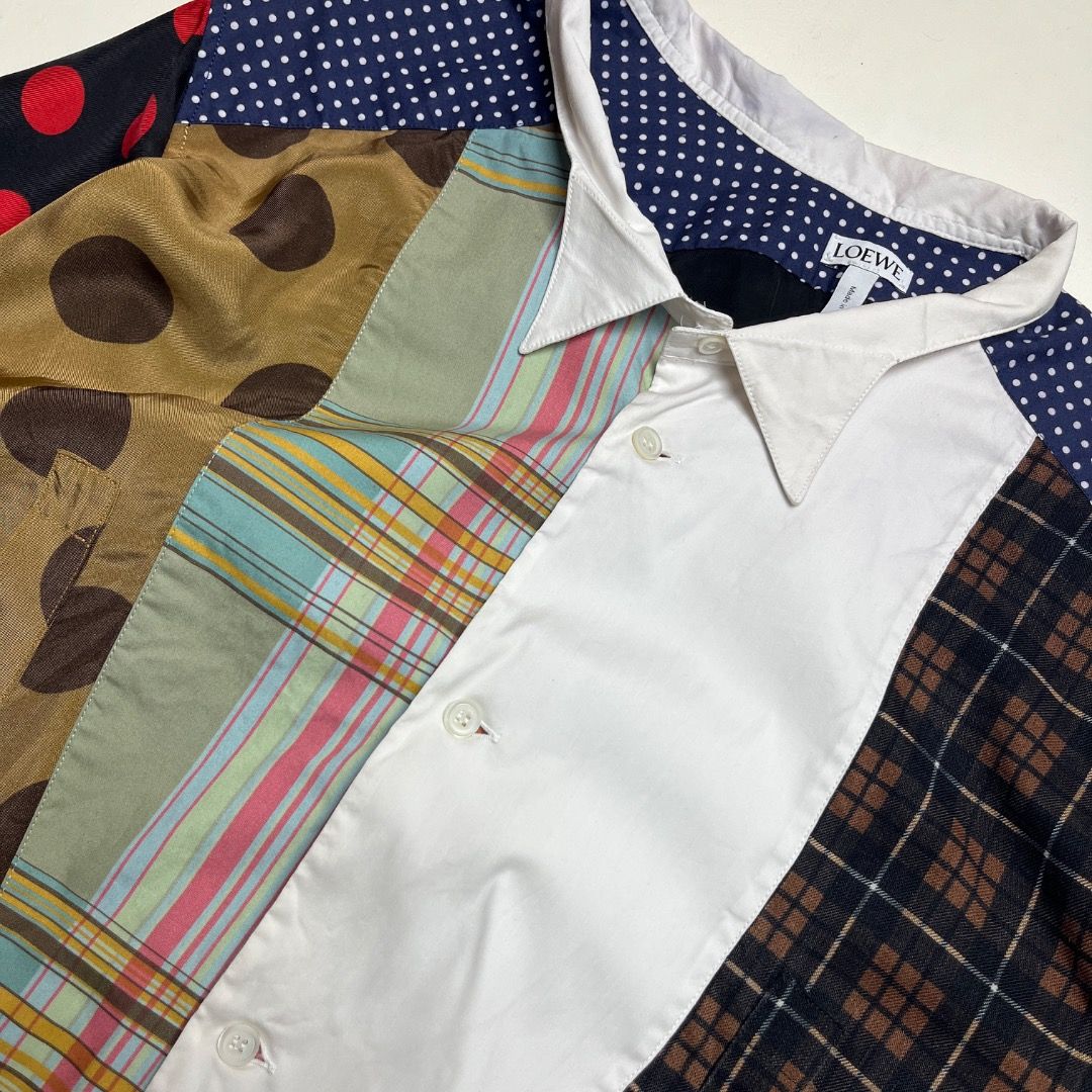Authentic Loewe Patchwork Runway Button-up Dress (Category: Dresses) located in Caloocan City. Submitted by achilles_grails (Listing ID 1470461390, Image 3). Description: - Brand: Authentic Loewe - Style: Patchwork Runway Button-up Dress - Origin: Made in Italy - Design: Unique mix of patterns including polka dots, plaid, and stripes - Condition: Excellent, high-end runway piece - Ideal for: Fashion-forward styling and collectors.