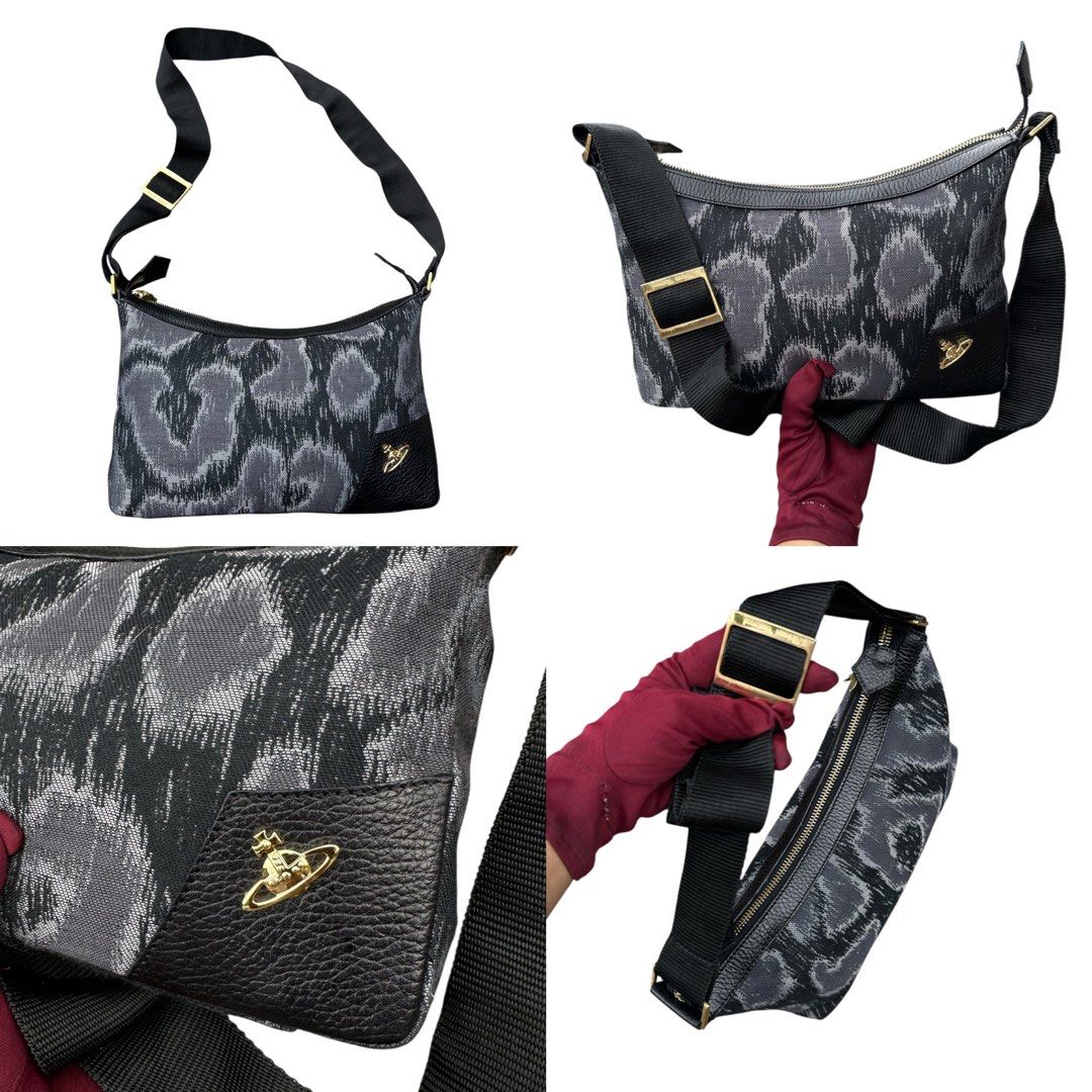 Authentic VIVIENNE WESTWOOD (Category: Cross-body Bags) located in San Fabian. Submitted by rei_aniels (Listing ID 1470425088, Image 1). Description: Authentic VIVIENNE WESTWOOD Like new Sling Bag Semi med. size Gold pa hardware Adjustable Strap Canvas leather Black .