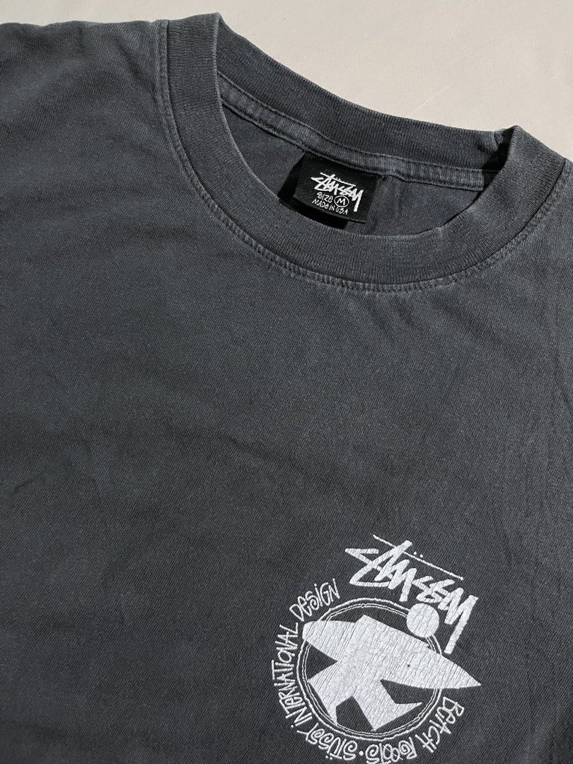 AUTHENTIC/LEGIT 90's STUSSY (Category: Tshirts & Polo Shirts ) located in Bacolod City. Submitted by johnkiercabungcal09 (Listing ID 1470463028, Image 3). Description: PASS SA MASESELAN CRACK PRINTS NORMAL FOR VINTAGE MEDIUM 28L 21.5W .