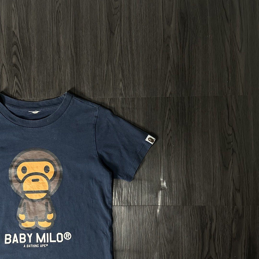 BABY MILO (Category: Formal Shirts) located in San Jose del Monte. Submitted by xanthrift2.0 (Listing ID 1470456483, Image 2). Description: BAPE BABY MILO TEE color rate: 9.9/10 dimes: 18 x 24 (small) ₱799.
