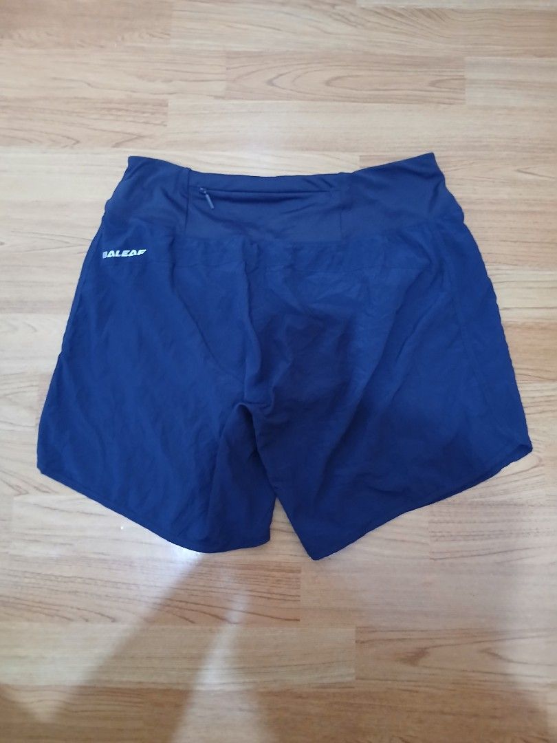 Baleaf Blue Athletic Running Shorts with Zip Pocket (Category: Shorts) located in General Santos City (Dadiangas). Submitted by afsph1996 (Listing ID 1470460452, Image 2). Description: - Brand: Baleaf - Color: Royal Blue - Size: L -Waistline 30-34 -Length 15 - High waistband design for added support - Secure back zipper pocket for essentials - Reflective logo for night visibility - Lightweight and breathable fabric - Ideal for running, gym workou