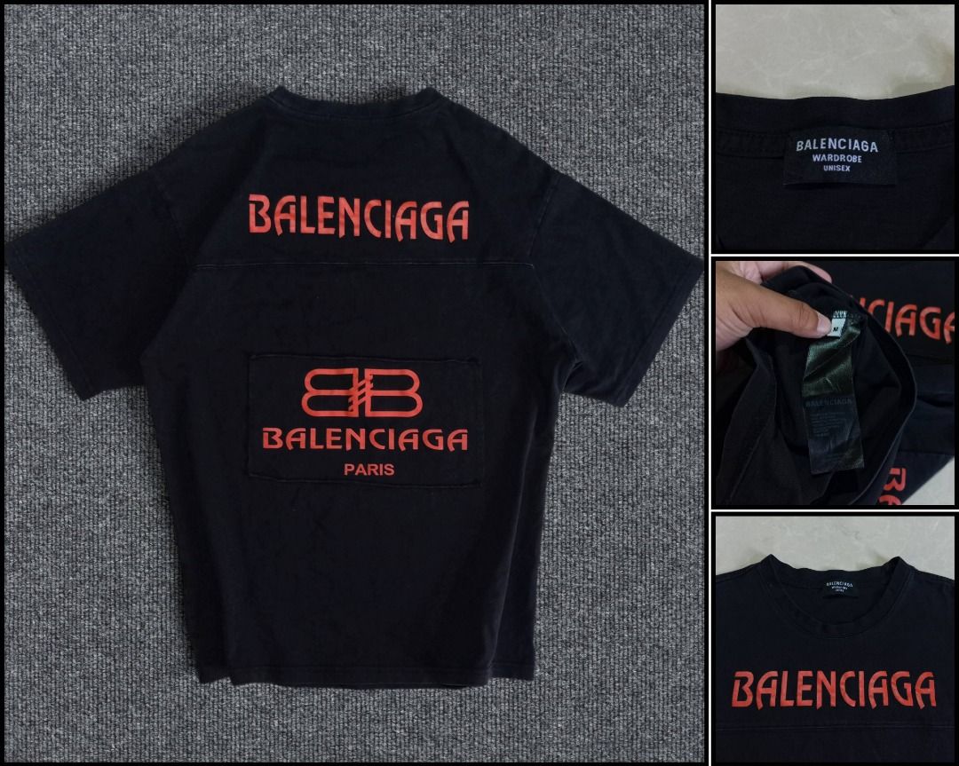 Balenciaga Paris Worldwide (Category: Shirts) located in General Santos City (Dadiangas). Submitted by collection_9500 (Listing ID 1470543186, Image 1). Description: Balenciaga Paris Worldwide 20 x 26.5 Medium Excellent, minimal bacon Gensan loc Pm for inquiries All are thrifted items and needwash.