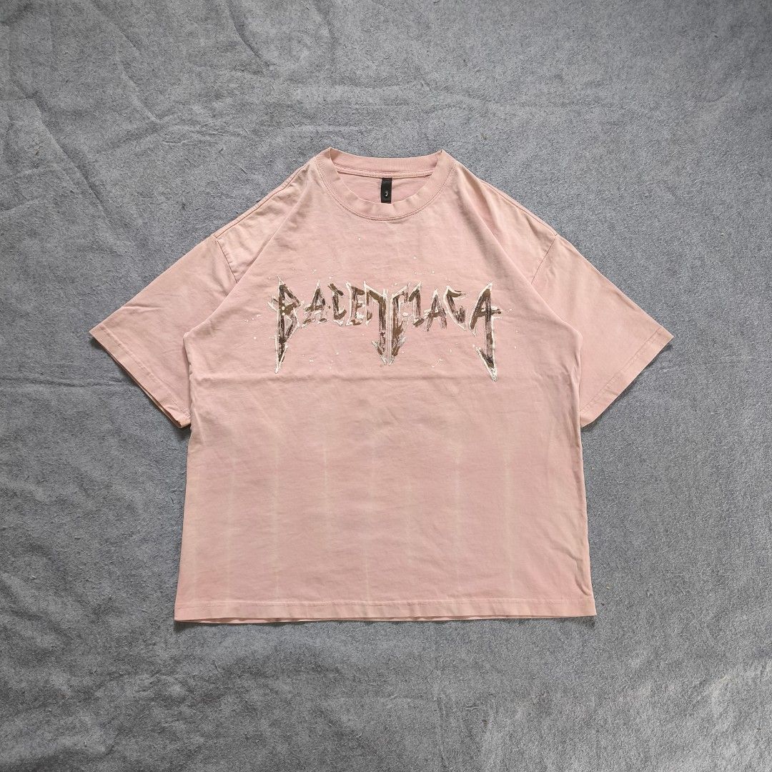 Balenciaga Shirt (off) (Category: Tshirts & Polo Shirts ) located in Manila. Submitted by shykes_26 (Listing ID 1470487574, Image 1). Description: Dimensions Width - 25 Length - 29 Size on tag - Issues - Yellow stain sleeve part.