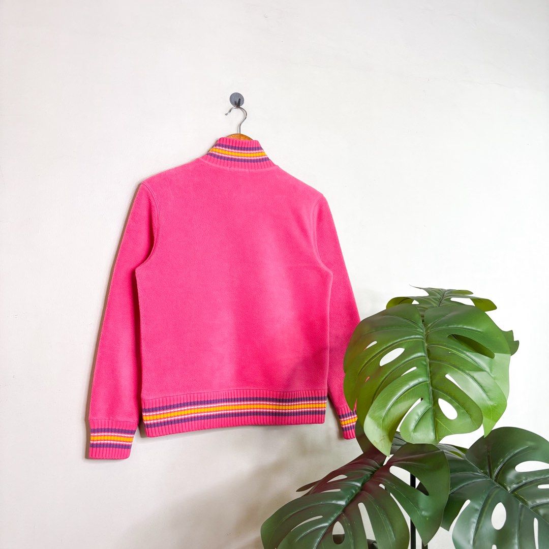Baleno | Fleece Jacket. (Category: Coats, Jackets and Outerwear) located in Manila. Submitted by bypiecesandstories (Listing ID 1470505447, Image 2). Description: Baleno | Fleece Jacket. 699 PHP 🧡 Perfect Condition Can Fit — X Small to Medium Dimensions — W 20" L 24" A nice bright pink meets yellow & purple accents in this fleece jacket. A great statement layer for adding color to your wardrobe especially if you love standout retro colored piece
