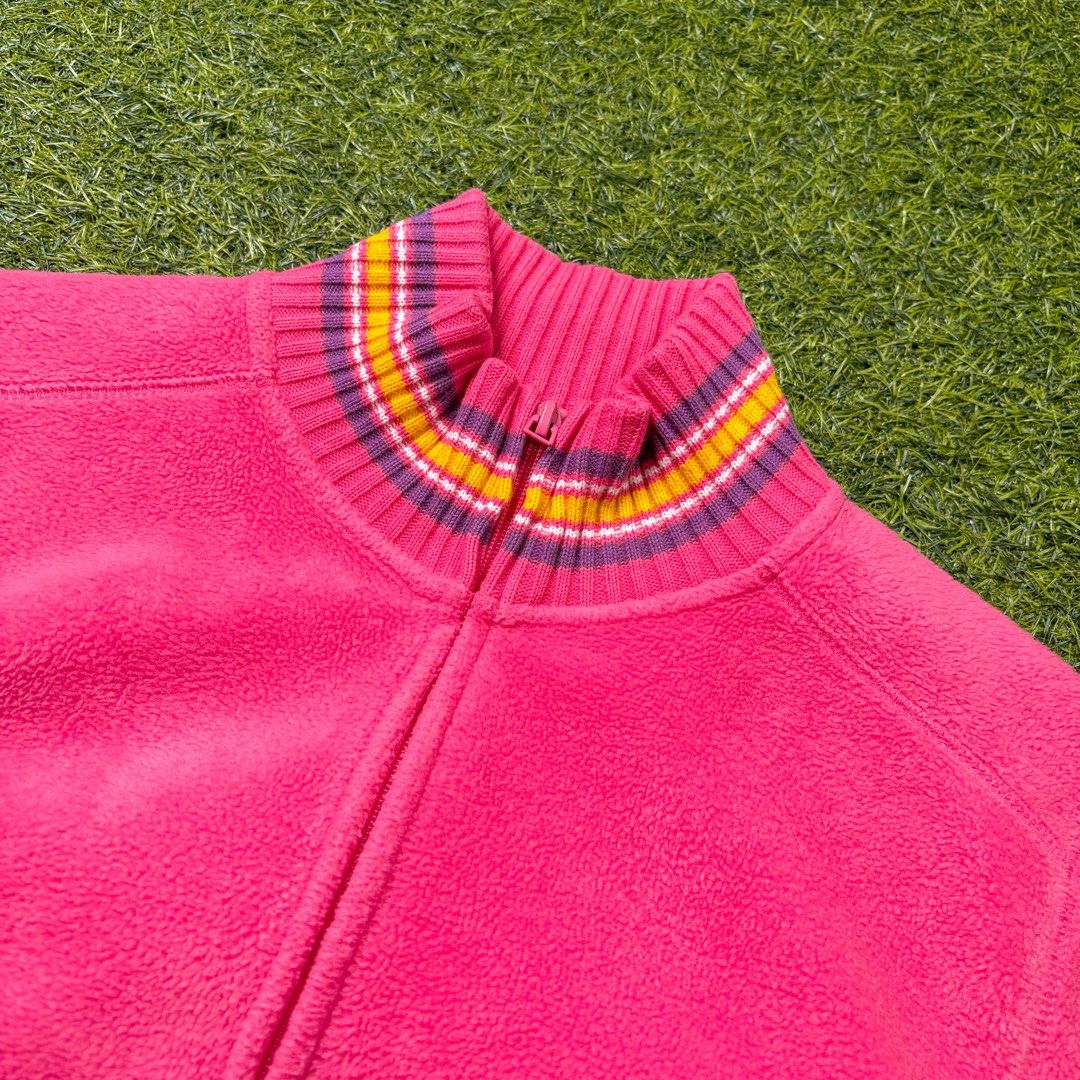 Baleno | Fleece Jacket. (Category: Coats, Jackets and Outerwear) located in Manila. Submitted by bypiecesandstories (Listing ID 1470505447, Image 3). Description: Baleno | Fleece Jacket. 699 PHP 🧡 Perfect Condition Can Fit — X Small to Medium Dimensions — W 20" L 24" A nice bright pink meets yellow & purple accents in this fleece jacket. A great statement layer for adding color to your wardrobe especially if you love standout retro colored piece
