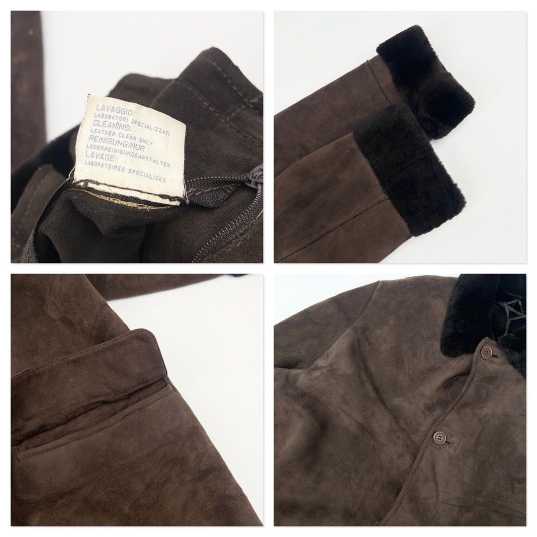Bally (Category: Coats, Jackets and Outerwear) located in Manila. Submitted by draftdrops (Listing ID 1470371949, Image 3). Description: Vintage,button down,suede leather with fur and excellent condition Width :26 Length :35 Size:xl.