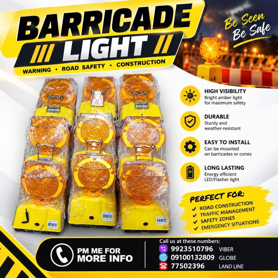 BARRICADE LIGHT (Category: Looking For) located in Paranaque City. Submitted by buynowbilikanow (Listing ID 1470353570, Image 1). Description: ✅ Guaranteed lowest price ✅ Quality products ✅ Big discount for bulk orders ✅ 100% LEGIT TRUSTED SUPPLIER! ✅ With Complete Legal Documents ✅ BIR Registered We Supply All Kinds Of PPE Supplies, Raincoat, Hard Hat, Cooler Box, Plastic Trash Bin, Road Barriers, Kayak Boats, Crystal Kayak, Traffic Cone, T-Boll