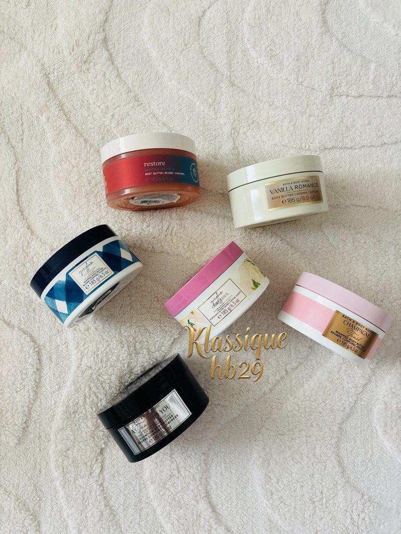 Bath and body works (Category: Body Care) located in Lipa City. Submitted by klassique_handbags (Listing ID 1470426547, Image 1). Description: ✅Available✅ ❤️Bath & body works❤️ Body butter 24 hours moisture 💯original 🇱🇷sf not included courier Lbc 📦 ❗️Paubos sale❗️ 400 php Disclaimer: All trademarks, logos, and brand names mentioned or used in our products/services are the property of their respective owners. Any references to copyrightedr mat