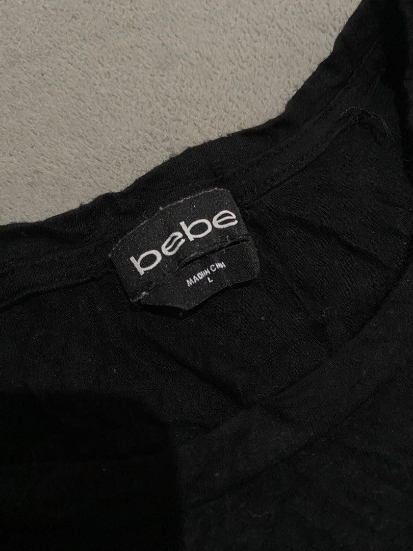 Bebe (Category: Shirts) located in Tabaco. Submitted by centthrif55361 (Listing ID 1470499837, Image 3). Description: Bebe Large on tag W:16 L:25 Excellent condition Color rate 9.8/10 No issue .