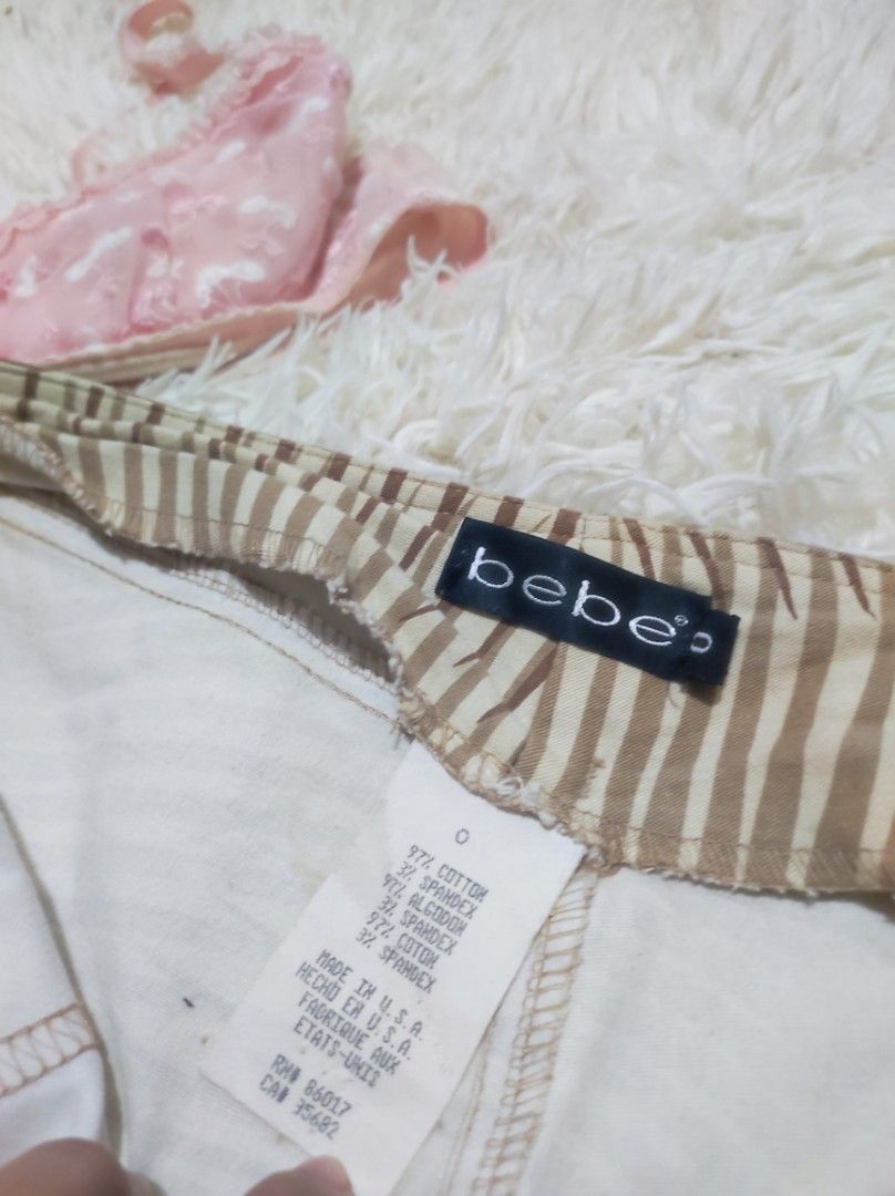 Y2k Bebe brown beige patterned flare Pants Jeans (Category: Jeans) located in San Carlos. Submitted by rae.shellection (Listing ID 1470415719, Image 2). Description: 🐚23-25 🐚 length: 38 inch 🐚no issues 🐚manage your expectations mod: J&T mop: Gcash.