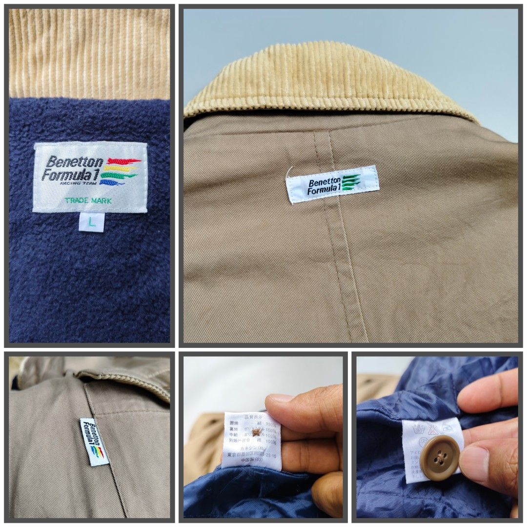 Benneton formula 1 chore jacket (Category: Coats, Jackets and Outerwear) located in Baguio. Submitted by archival_thrifted.ph. (Listing ID 1470463171, Image 2). Description: FOR SALE‼️ . BENNETON FORMULA 1 CHORE JACKET .STILL IN GOOD CONDITION .ISSUE MINIMAL STAINS NOT SO VISIBLE .STILL PRESENTABLE AND WEARABLE .KINDLY CHECK EACH PHOTOS FOR DETAILS .LARGE ON TAG .PHP 1380 PLUS SF .❌❌ COP/COD .MOP GCASH .COURIER J&T .BAGUIO AREA .DM FOR SURE BUYER