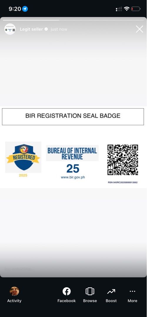BIR REGISTERED SEALBADGE (Category: Announcements) located in Antipolo. Submitted by restyle_261 (Listing ID 1470400758, Image 1). Description: .
