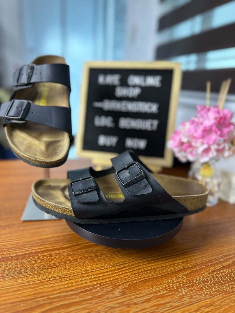 Birkenstock (Category: Slippers & Slides) located in Baguio. Submitted by kayeonlineshop (Listing ID 1470395600, Image 3). Description: • Model: Birkenstock Arizona • Color / Material: Classic Black waxy natural leather upper or Birko-Flor with color-coordinated black buckles..