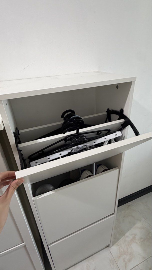 Bissa Ikea Shoe Cabinet (Category: Shelves, Cabinets & Racks) located in Caloocan City. Submitted by clstnlm (Listing ID 1470397550, Image 3). Description: Minimal dent on one screw, still functioning as usual Used only for 6 mos.