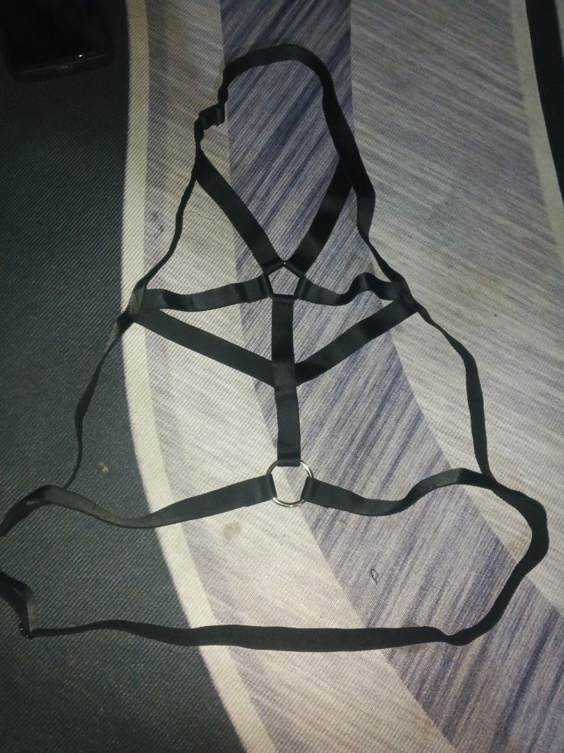 black elastic cupless cage harness bra, (Category: Undergarments & Loungewear) located in Manila. Submitted by icamalicdem29 (Listing ID 1470461827, Image 2). Description: black elastic cupless cage harness bra,.