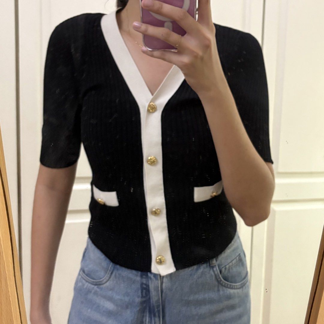 old money black knitted top (Category: Blouses) located in Balanga. Submitted by shopflora (Listing ID 1470534425, Image 1). Description: size: s to m.