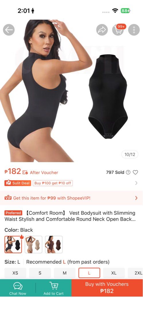 Black Ribbed High Neck Vest Bodysuit Size L (Category: Sleeveless) located in Taguig. Submitted by pauu1234 (Listing ID 1470404263, Image 3). Description: 📌 Never been used 📌 Fits M-L body frames Original price: ₱182 - payment first basis - next day pick up (contact seller if needed immediately) - taguig area 😊.