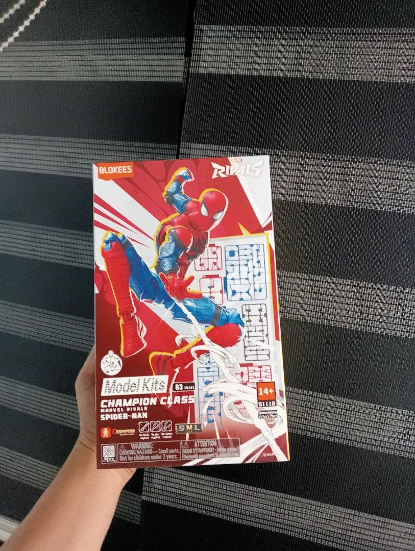 Blokees Marvel Rivals Spider-Man Champion Class (Category: Figurines & Statues) located in Muntinlupa City. Submitted by mcnigel84 (Listing ID 1470386850, Image 1). Description: - Brand: Blokees (Champion Class Series) - Character: Spider-Man (Marvel Rivals) - Condition: Brand new, unassembled in original packaging - Inclusions: Extra hands, web gauntlets, and dynamic web-shooting effects - Perfect for Marvel fans and model kit builders!.