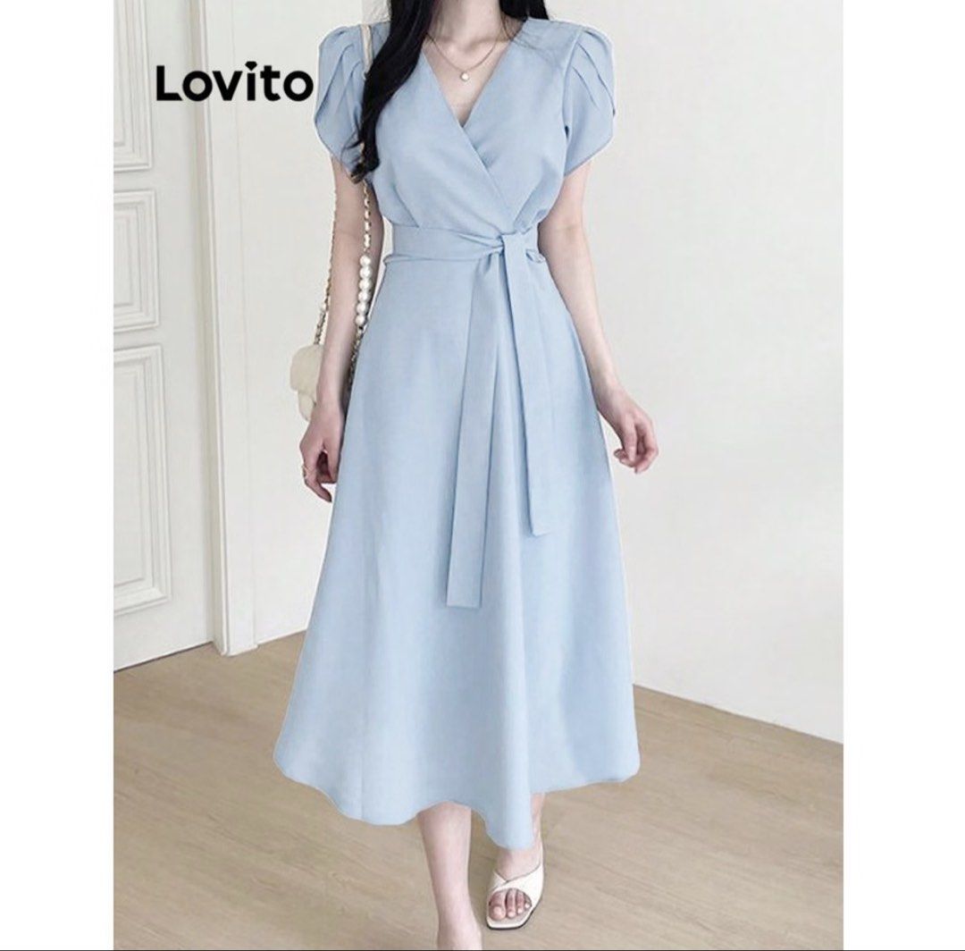 Blue Dress (Category: Dresses) located in Muntinlupa City. Submitted by imdonn (Listing ID 1470532950, Image 1). Description: Brand new Small but still big for me Cant fit to Medium.