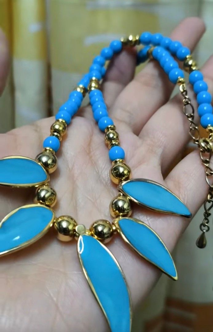 Blue Leaves Necklace Japan (Category: Necklaces) located in Quezon City. Submitted by gemaicloset (Listing ID 1470352351, Image 1). Description: .