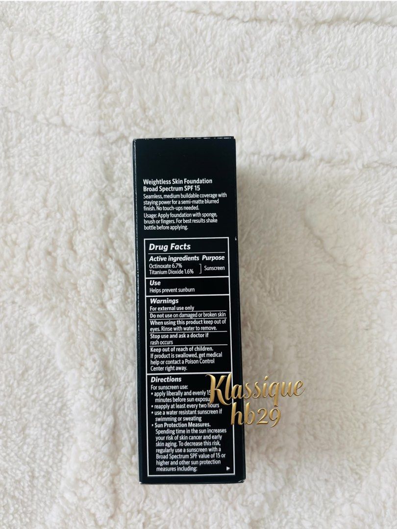 Bobbi Brown (Category: Makeup) located in Lipa City. Submitted by klassique_handbags (Listing ID 1470428116, Image 2). Description: ✅Available✅ ❤️Bobbi Brown❤️ Weightless Foundation N- 042 Light- medium skin tone -24-hour moisture -24-hour color true wear that doesn’t fade crease -All-day oil control -Natural matte finish -Medium coverage -Minimizes the look of pores -Waterproof -Sweat/humidity resistant -Transfer resistant -Non-comedogenic -Desi