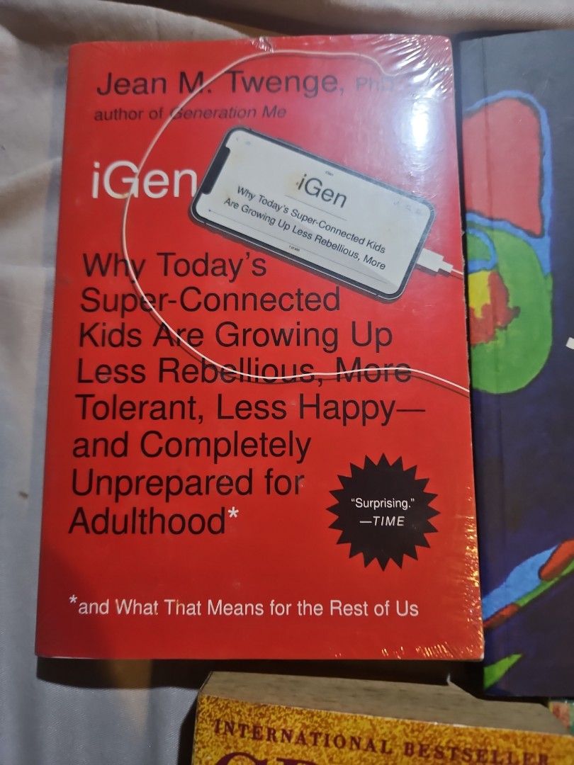 Books 150 below (Category: Storybooks) located in Manila. Submitted by elliaaa_ (Listing ID 1470465068, Image 2). Description: A) iGen - 45 B) Salvador/Javier at Iba Pang Mga Dula - 75 C) Damaged People: Tales of the Gothic-Punk - 30 D) Crazy Rich Asians - 130 E) The Picture of Dorian Gray - 45 F) Norwegian Wood - 150 Take All for 400.
