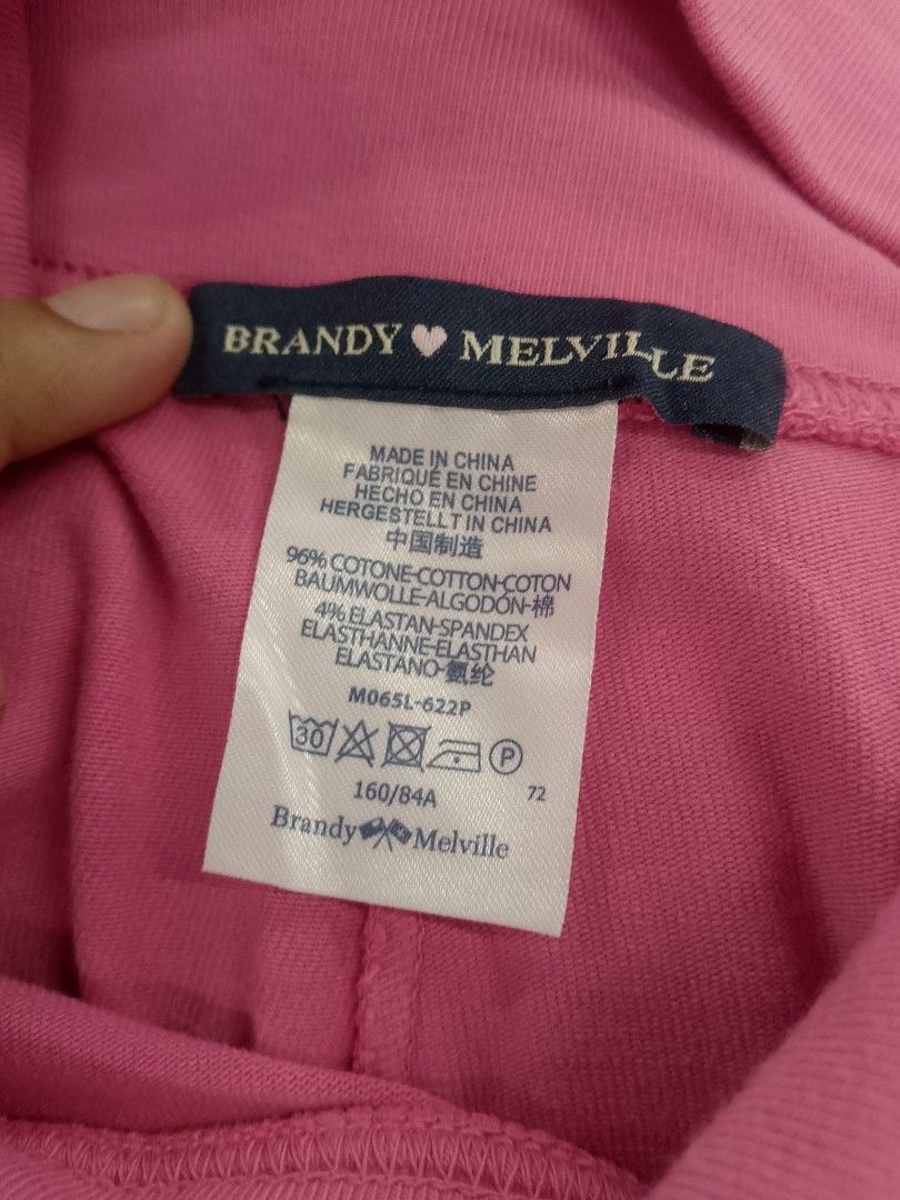 Brandy Melville FOLDOVER PANTS Y2K (Category: Jeans) located in Antipolo. Submitted by y2k_outfitters. (Listing ID 1470447973, Image 2). Description: - Brand: Brandy Melville - Color: Vibrant hot pink - Style: Foldover waistband with trendy wide legs - Material: 96% cotton, 4% elastane (super soft and stretchy!) - Size: Tag says 160/84A - Condition: Great everyday lounge pants or casual wear piece.