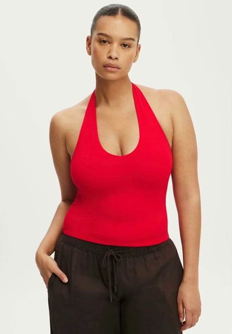 Bright Red Halter Top Tank Top (Category: Sleeveless) located in Davao. Submitted by hercloset.dvo (Listing ID 1470474936, Image 2). Description: .
