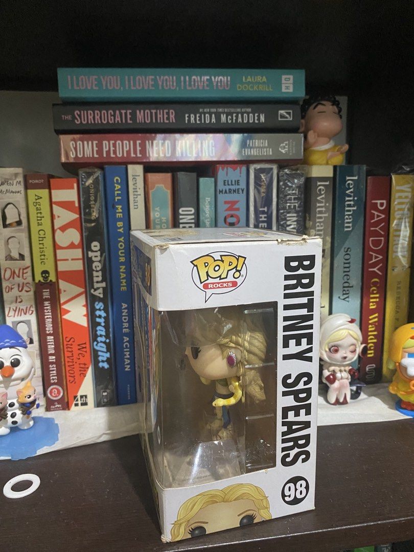 Britney Spears Funko I’m A Slave 4 U (Category: Designer & Blind Box Toys) located in Caloocan City. Submitted by g4bbygabby (Listing ID 1470438205, Image 3). Description: RFS Decluttering. No damage or issue - Item: Britney Spears Funko Pop! Rocks #98 - Design: Iconic VMA performance outfit with yellow snake and microphone headset - Packaging: Original box with purple backdrop graphic included .