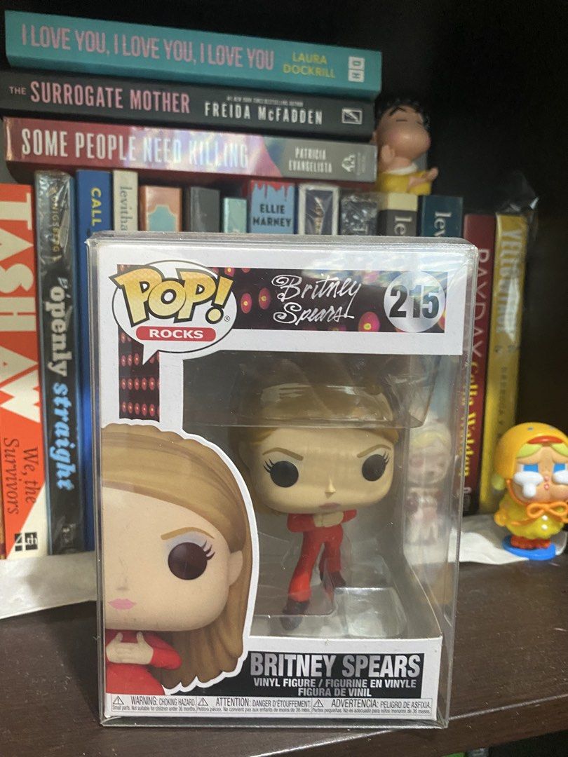Britney Spears Funko Oops! I Did It Again (Category: Designer & Blind Box Toys) located in Caloocan City. Submitted by g4bbygabby (Listing ID 1470438478, Image 1). Description: RFS Decluttering. No damage or issue. - Item: Funko Pop! Rocks - Britney Spears (#215) - Outfit: Iconic red jumpsuit - Condition: Mint in standard window box, stored inside a protective clear plastic case - Perfect for: Pop culture fans and music memorabilia collectors - M