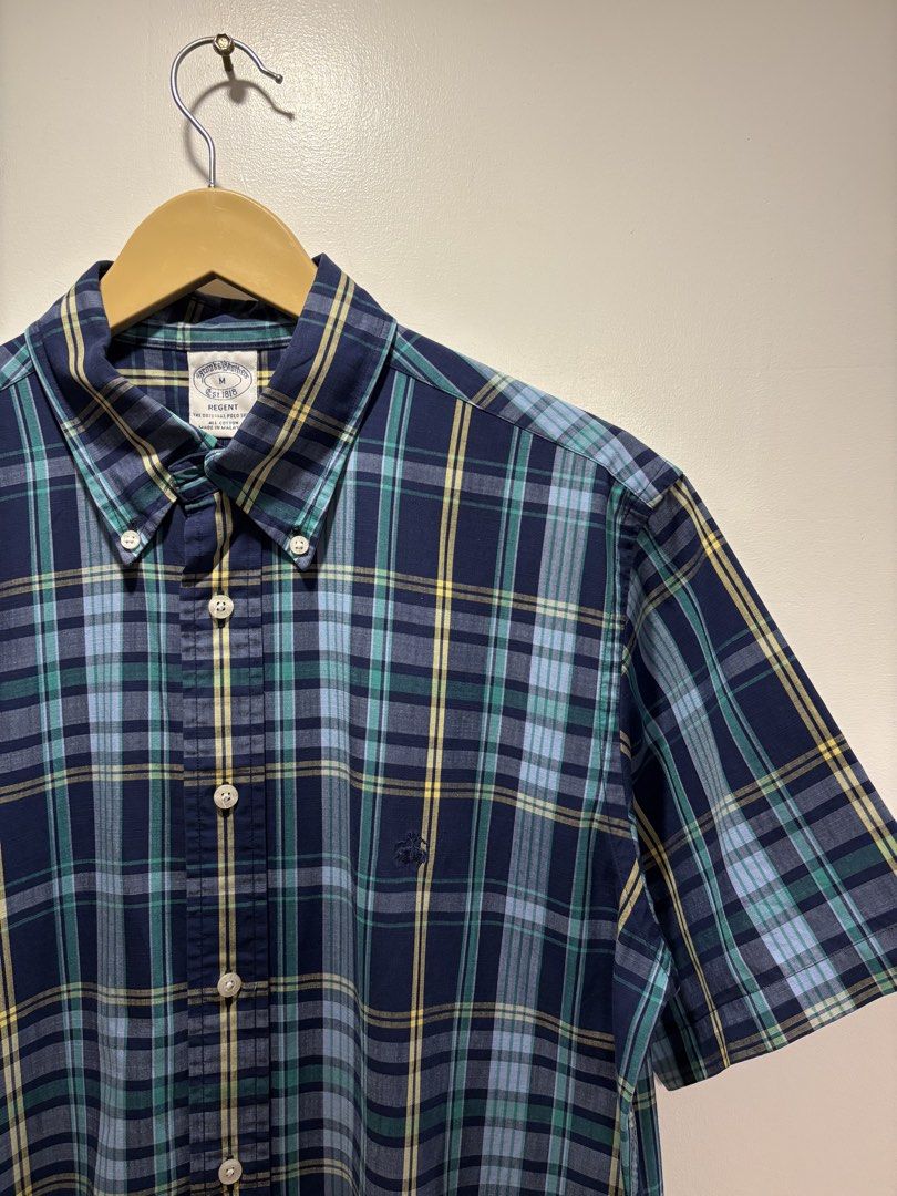 Brooks Brothers Plaid Button down Shirt (Category: Tshirts & Polo Shirts ) located in Bacolod City. Submitted by moboandmoga (Listing ID 1470411373, Image 3). Description: Brooks Brothers Plaid Button down Shirt Size: Medium frame Excellent Condition (Sizing info) Width: 22 inches Length: 29.5Front - 30back.