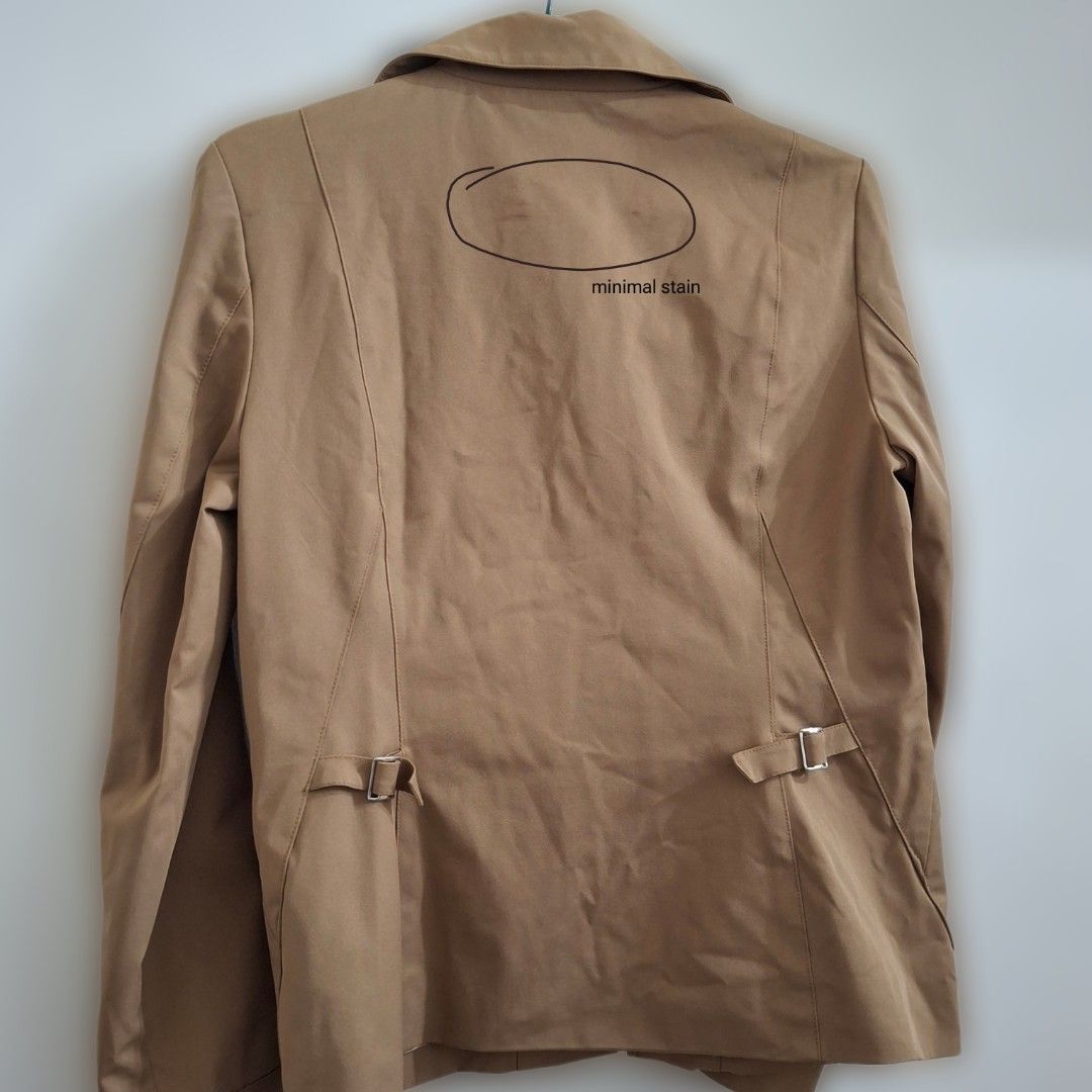 Brown blouse jacket blazer (Category: Blouses) located in Caloocan City. Submitted by hazedeclutters (Listing ID 1470399695, Image 2). Description: small to medium ★ LOC: SOUTH ALOOCAN MOD: LALAMOVE / J&T MOP: GCASH.