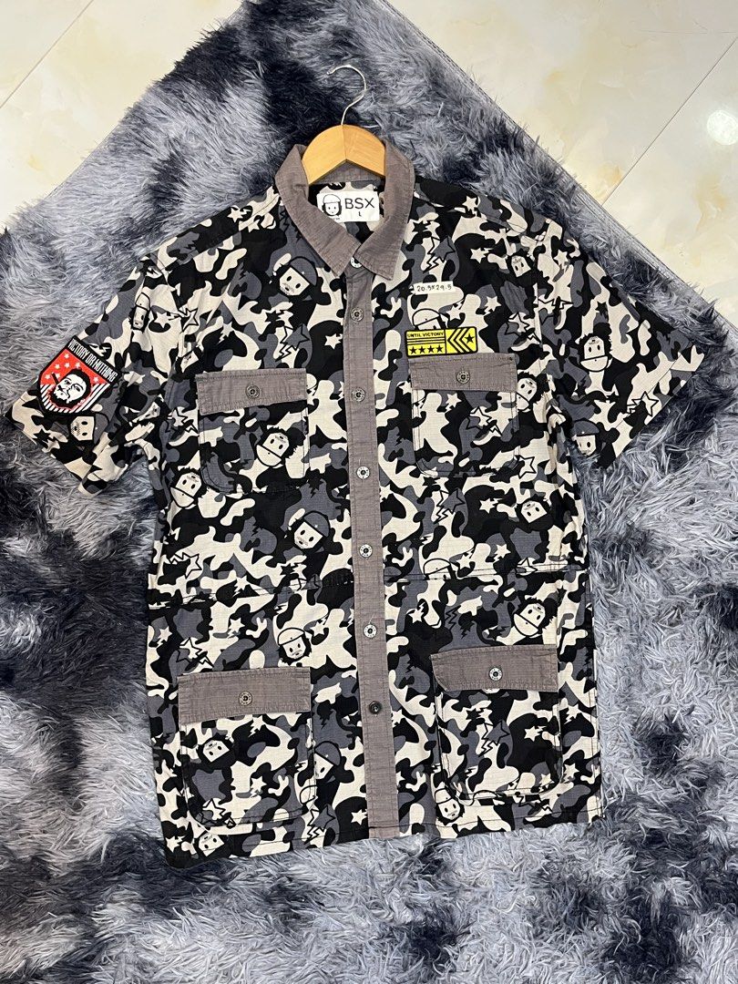 BSX Miniche Camouflage Polo (Category: Tshirts & Polo Shirts ) located in Manila. Submitted by cjcuevas_05 (Listing ID 1470375559, Image 1). Description: 📍Tanza Cavite Dimes: 20.5x29.5 Color rate: 9.5 or better GCASH ONLY, can ship thru JnT/orange check out.