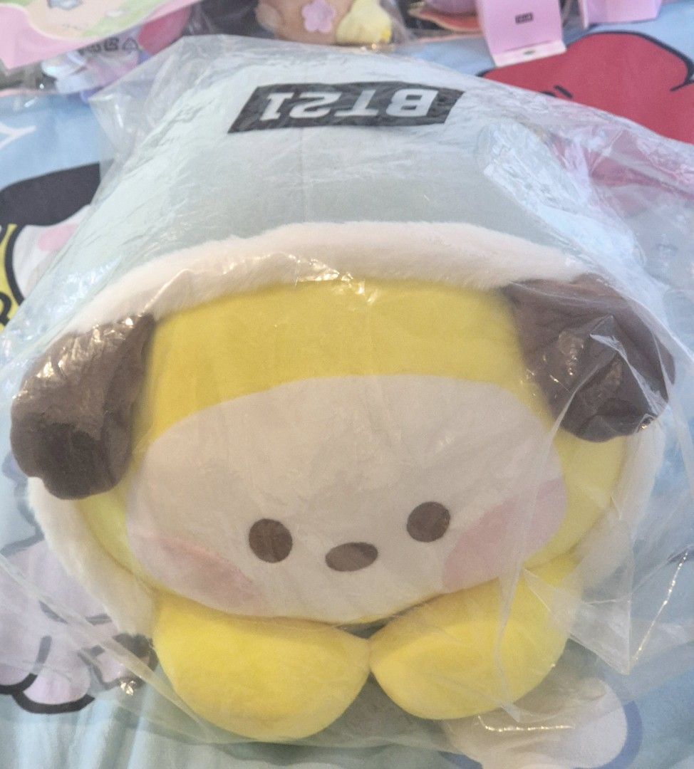 BT21 Chimmy Winter Plush Cushion (Category: Plushies & Soft Toys) located in Makati City. Submitted by neri_11 (Listing ID 1470425433, Image 1). Description: - Official BTS merchandise (BT21 Chimmy character) - Brand new and sealed in protective plastic packaging - Fluffy texture with a round, huggable shape - Bnew, sealrd with tags. Msg for additional pic or video and info. thanks!.